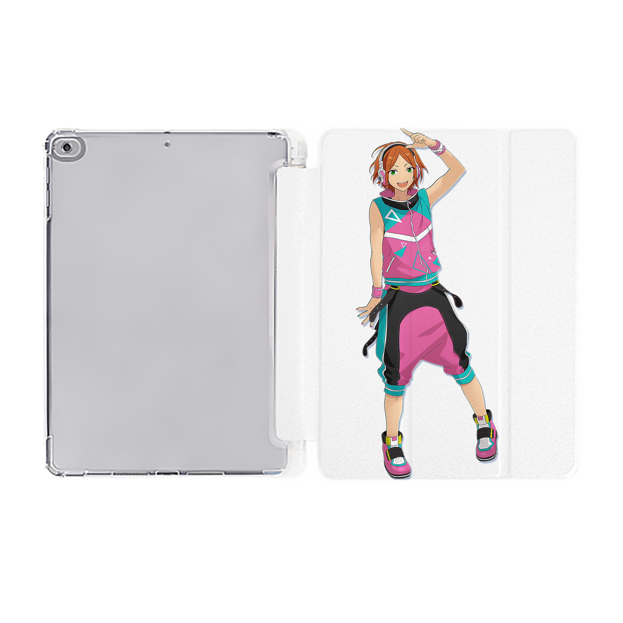 （画像用） あんさんぶるスターズ! Ensemble Stars IPad ケース ペン収納付き 三つ折りスタンド PUレザー×シリコン 対応機種9.5/10.5/10.9インチ
